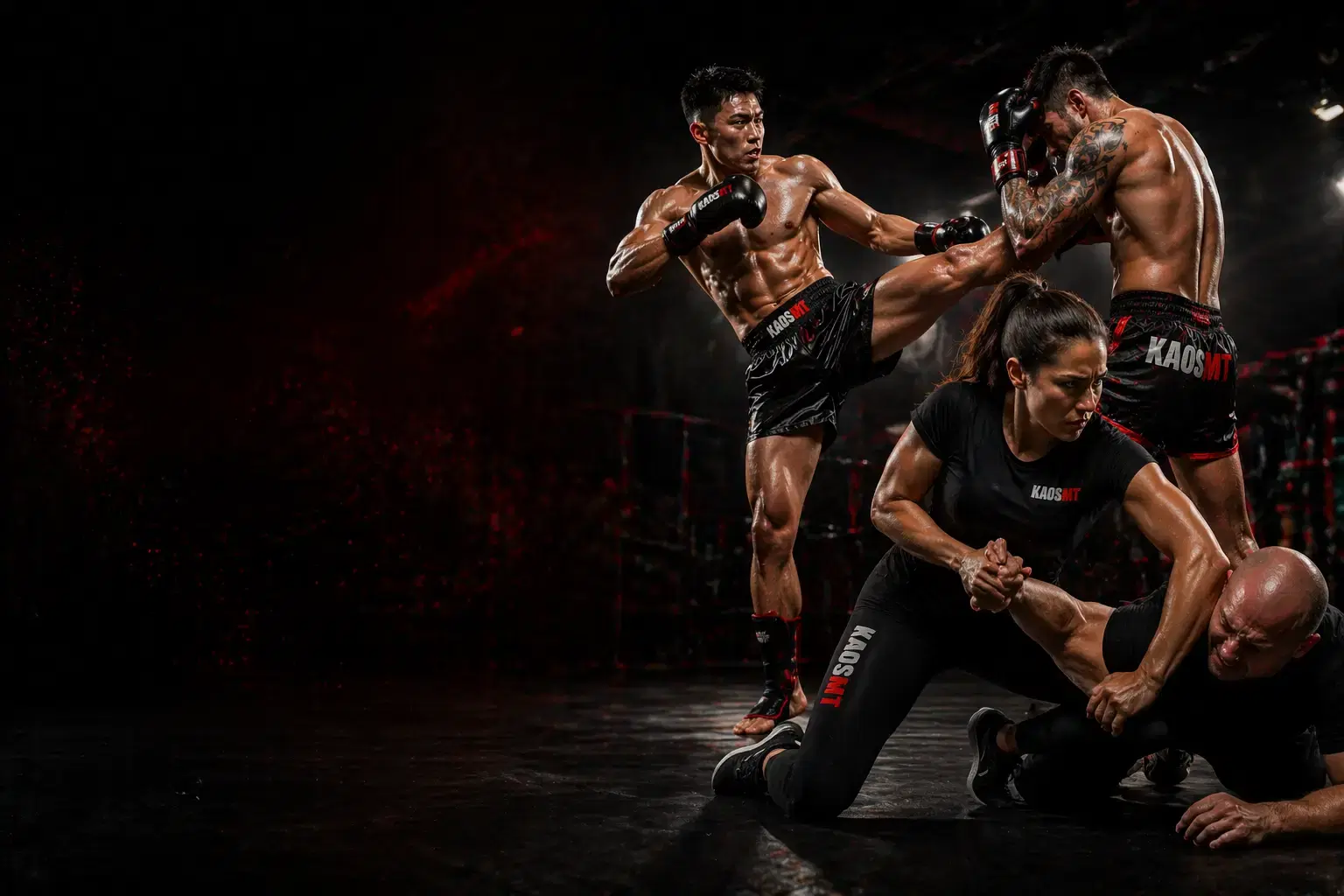 Kaos Muay Thai fighters training